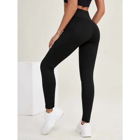 🌟 Wide Waistband Phone Pocket Side Leggings yoga workout - Picture 11 of 11